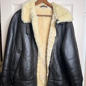 Shearling male coat